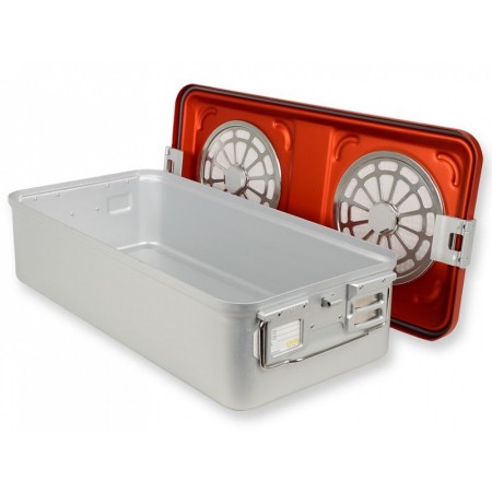 Behälter mit großem filter h150 mm - rot