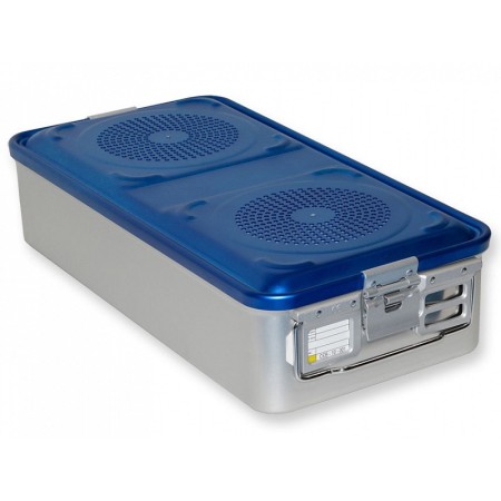 Recipient cu filtru mare h 135 mm - albastru perforat