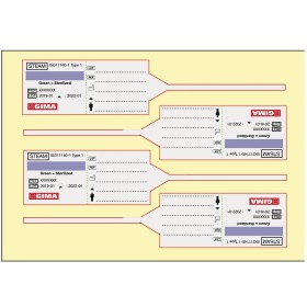 Étiquette autocollante pour fermer les récipients avec des épingles - pack. 1100 pièces.