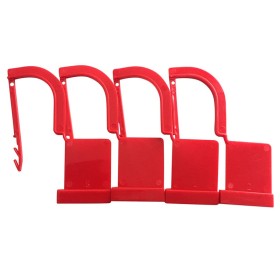 Plastic zegel - rood - verpakking 100 stuks