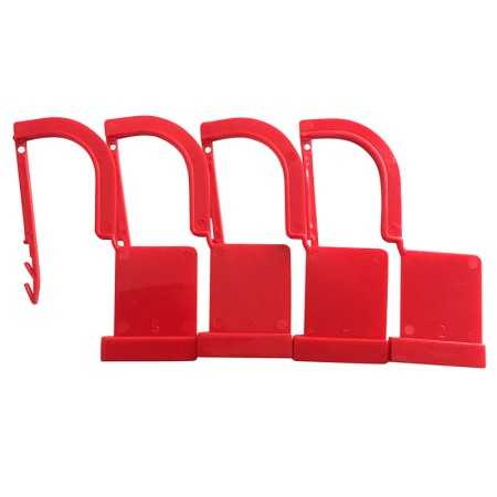 Plastic seal - red - pack 100 pcs.