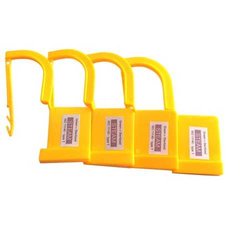 Plastic seal with vapor indicator - yellow - pack 100 pcs.