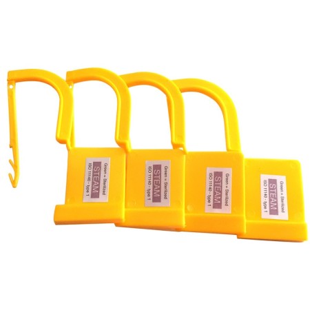Plastično tesnilo z indikatorjem pare - rumeno - pakiranje 100 kosov.