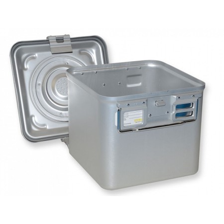 Recipiente pequeno com válvula, altura 260 mm - cinza