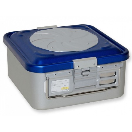 Recipient mic cu valvă h135 mm - albastru perforat