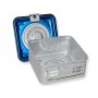 Small Valve Container h135 mm - Blue Perforated