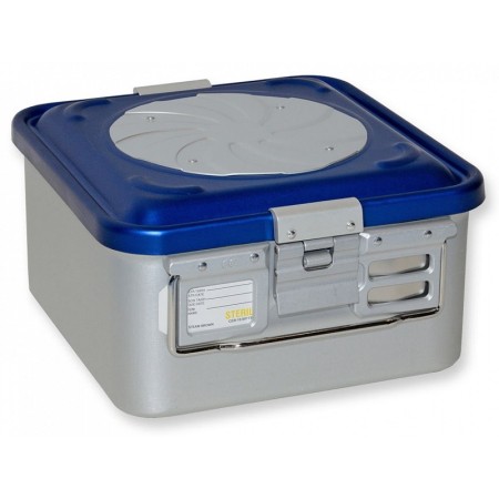 Recipient mic cu valvă h150 mm - albastru perforat