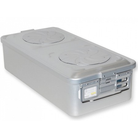 Container with large valve h150 mm - grey