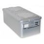 Contenedor con válvula grande de 200 mm de altura - gris