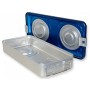 Large Valve Container h100 mm - Blue Perforated