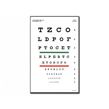 Tablero snellen - 3 m - 23x35,5 cm