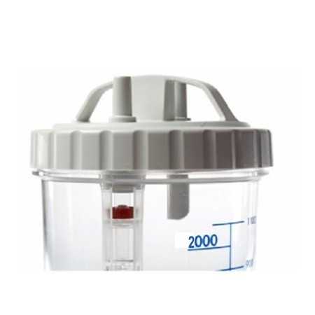 Vaso quirúrgico autoclavable completo de 2 L (máx. 120 °C) para aspiradores New Askir, New Aspiret y New Hospivac