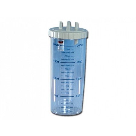 Bocal de 2 litres avec couvercle - autoclavable à 121 °c