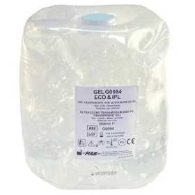 Transparante gel voor ultrageluid en gepulseerd licht G0084 in zak van 5 liter.