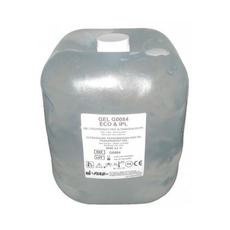 Gel transparent pentru ultrasunete și lumină pulsată g0084 în pungă de 5 litri.