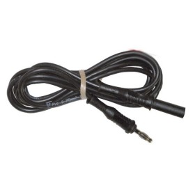 CABLE CON CLAVIJAS MACHO NEGRAS - 4MM PARA ELECTROTERAPIAS PROFESIONALES