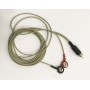Câble de connexion bipolaire flexible avec clips pour électrodes à pression