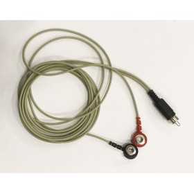 Câble de connexion flexible bipolaire avec clips pour électrodes à pression