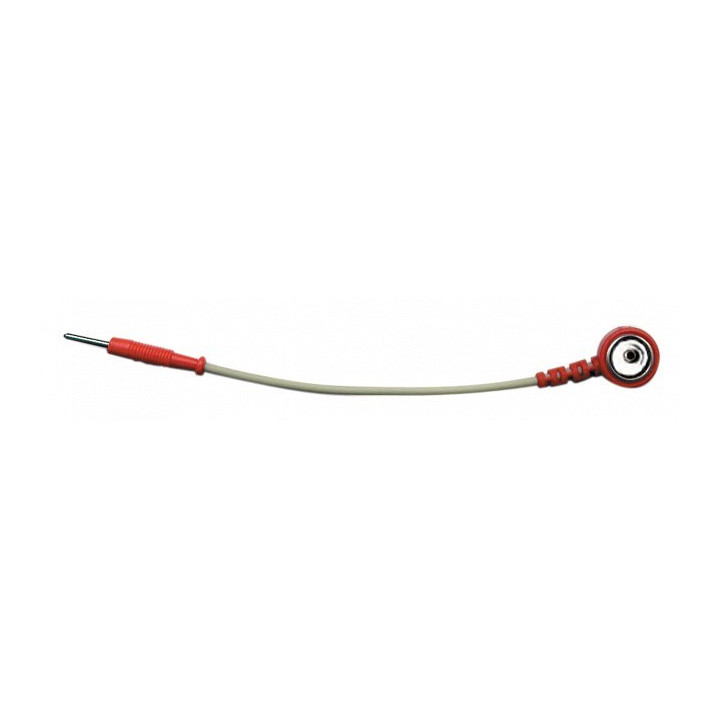 ROTER Adapter, durchbohrt – STECKER 2 mm /DRAHT/ MÄNNLICHE CLIP