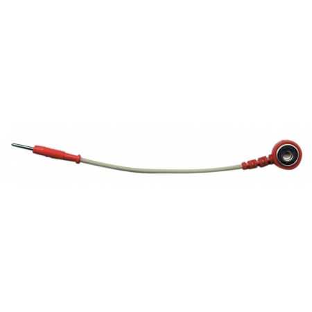 ADAPTATEUR ROUGE - FICHE 2 mm / FIL / CLIP FEMELLE