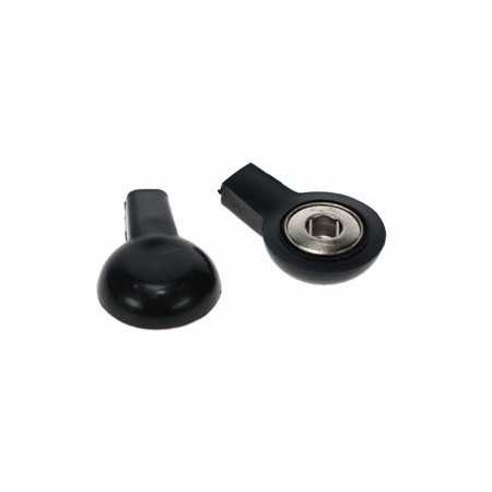 BLACK 2 MM BUTTON ADAPTER - FEMALE