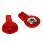 RED 2 MM BUTTON ADAPTER - FEMALE