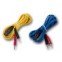 Par de cables iacer para miocare - azul amarillo