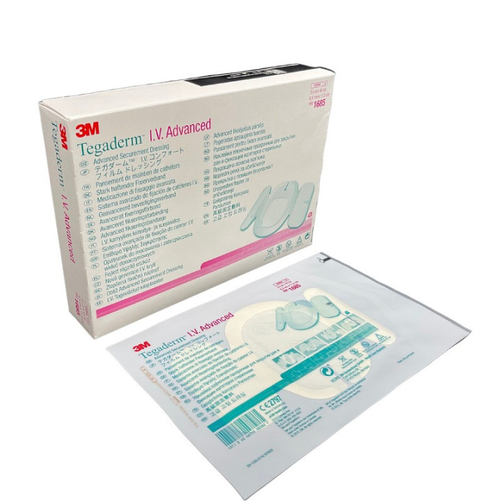 Tegaderm 3M 1685 IV advanced 8,5x11,5 cm pentru cablaje centrale - pachet 50 buc.