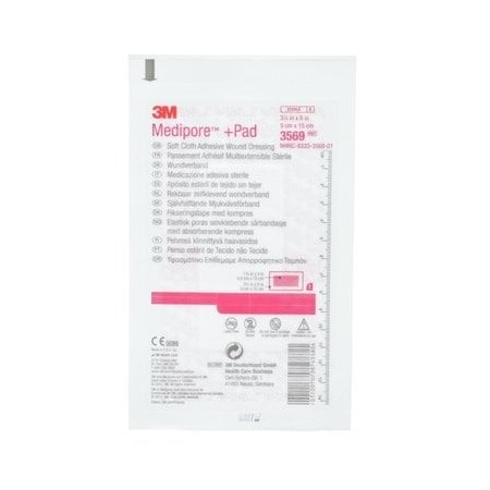 3m medipore + pad steril nemszőtt kötszer párnával, 3569e - 10x15cm - 25db.