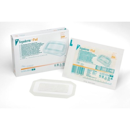 3m tegaderm + almofada - curativo estéril transparente 9x15 cm com almofada, 3589 - pacote com 25 unidades.