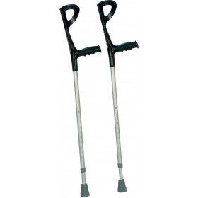Pair of forearm crutches with non-slip tip