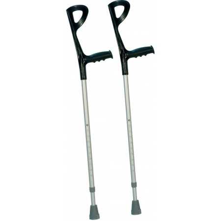 Pair of Forearm Crutches with Non-Slip Toe Cap