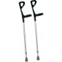 Pair of forearm crutches with non-slip tip