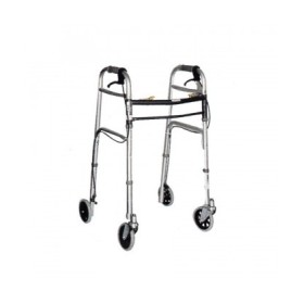 Duralumin rollator 4 kerék 5', karfékekkel