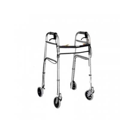 Duralumin rollator 4 wheels 5'', with lever brakes