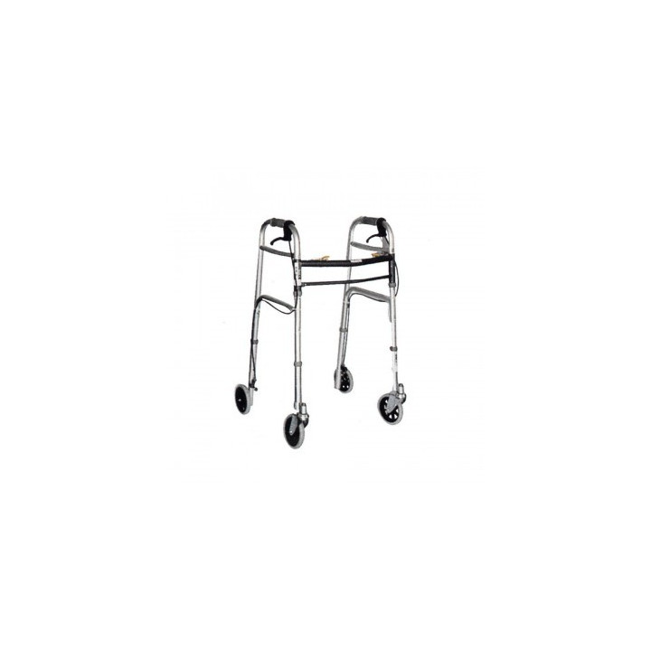 Duralumin rollator 4 wheels 5'', with lever brakes