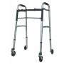 Duralumin rollator 2 zwenkwielen voor en 2 vaste achterwielen van 3,7''