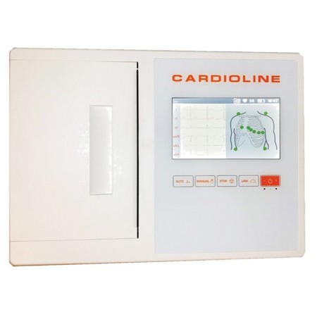 Cardioline ecg 200l glasgow - pantalla táctil a color de 7"