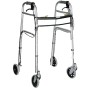 Duralumin rollator 4 kerék 5'', karfékekkel