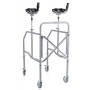 Andador plegable con soporte antibraquial regulable en altura