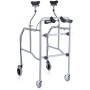 Removable axillary walker with brakes