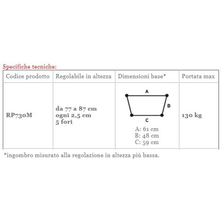 Folding walker with 4 tips m