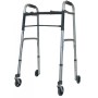 Duralumin rollator 2 zwenkwielen voor en 2 vaste achterwielen van 3,7''