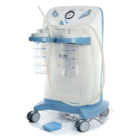 Ny hospivac 400 kirurgisk aspirator med to 2-liters beholdere, fodbetjening og flowomformer
