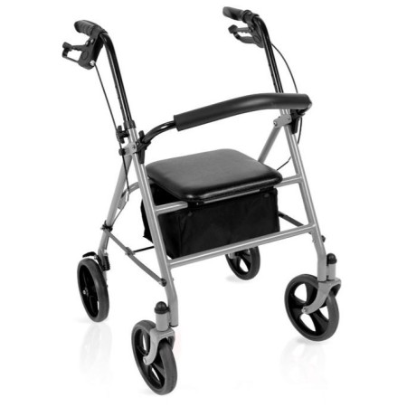 Rollator pliabil din oțel vopsit – teti – argintiu 