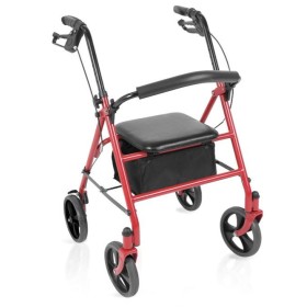 Rollator pieghevole in acciaio verniciato – TETI – Rosso