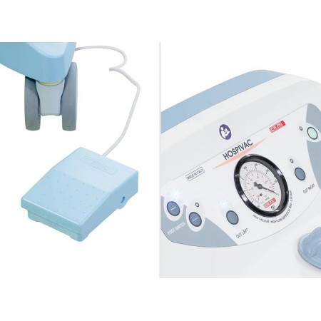 Ny hospivac 400 kirurgisk aspirator med to 2-liters beholdere og fodbetjening
