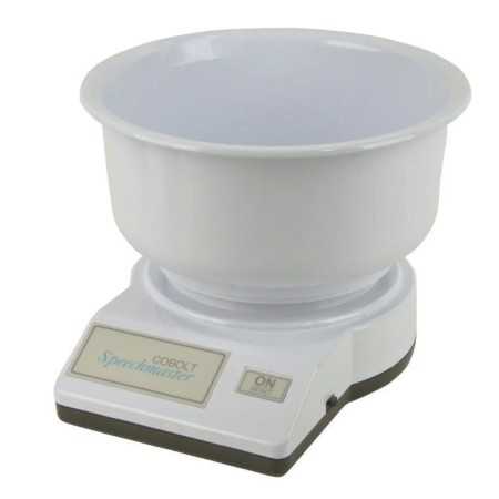 PARLANTE electronic kitchen scale for the visually impaired with power supply and container