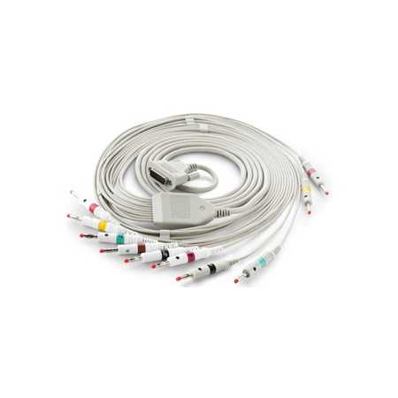 Cable de paciente para Agilent, Aspel, Astron, Cardiette, Cardioline, Cardiorapid, Gima, HP, Innomed, Nihon-Kohden, Philips