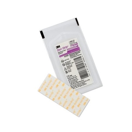 Cinta adhesiva reforzada para cierre de heridas 3m steri-strip, 1540r - 75 x 3 mm - 1 bolsa de 5 unidades.